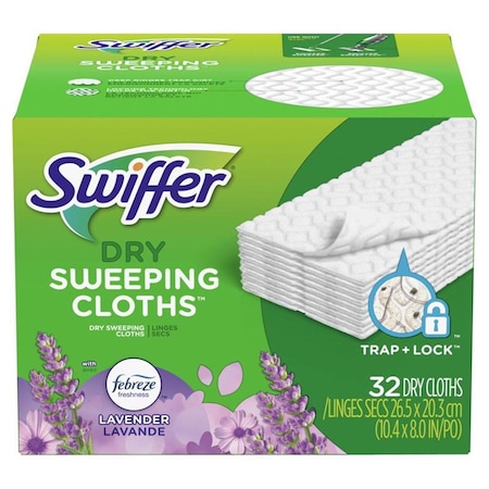 Clean All Sweeper Polyester Blend Dry Mop Refill, 32PK CL3305904